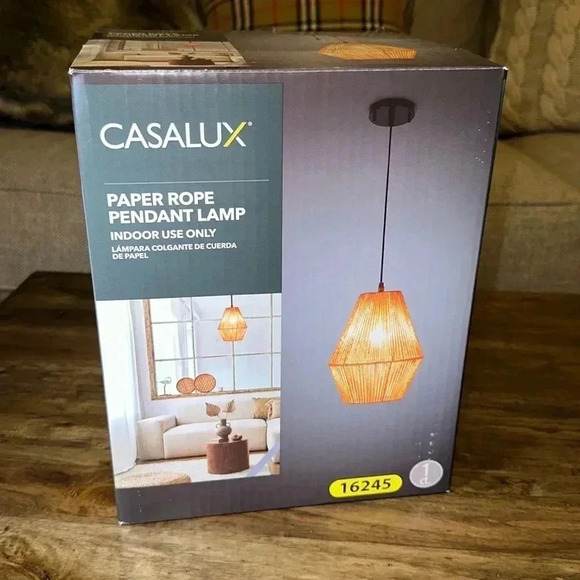 NIB casalux light paper rope pendant lamp indoor only - Picture 1 of 8